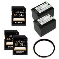 Sony HDRCX900/B HD Video Camera w/ 1" sensor + Sony 32GB SD Card (Two) + Sony 64GB SD Card + Tiffen 62mm UV Filter... N2
