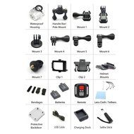 EKEN H9R Wifi Waterproof Action Camera 4K25fps with 2 Batteries+ 2.4G Remote +Selfie Stick + Charging Dock (Black)