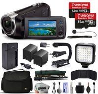 Sony HDR-PJ670 Full HD Handycam Camcorder Video Camera + 128GB Memory + Charger with Car/Euro Adapter + Action...