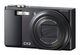 Ricoh CX3 10MP CMOS Digital Camera with 10.7x Wide Angle Optical Macro Zoom and 3.0 inch LCD (Black) N5