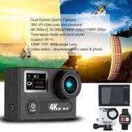 Andoer&reg; 2 Inch Sports Action Camera Dual Screen LCD Ultra HD 360 VR Play Wifi 4K 30fps 1080P 60fps 12MP 170&deg; Wide-angle... N5