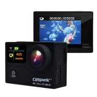 Campark&reg; Ultrathin 4k Wifi Waterproof Sports Action Camera Dual-screen,time Lapse,burst Photo,independent Apps... N5