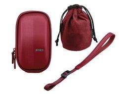 Sony Semi-soft Carrying Case for NEX-5 NEX-5N NEX-3 NEX-C3 | LCM-EMA R Red