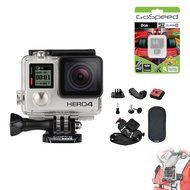 GoPro Hero4 Hero 4 12MP Full HD 4K 30fps 1080p 120fps Built-In Wi-Fi Waterproof Wearable Camera Black Adventure... N152