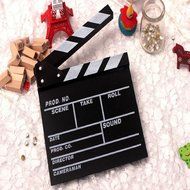 Kingfansion New Director Video Scene Clapperboard TV Movie Clapper Board Film Slate Cut Prop N5