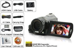 New 1080P HD Camcorder (Touchscreen, 12 x Optical Zoom). N5