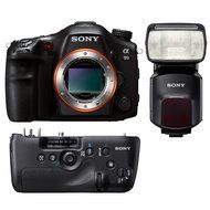 Sony SLT A99 hard bundle with A99 Grip and HVLF60M flash N4