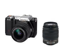 Pentax 15274 16 MP Mirrorless Body Design Camera with DA L 18-55mm and 50-200mm Lenses - Black N2