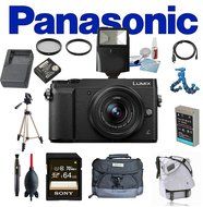 Panasonic Lumix DMC-GX85 with 12-32mm Lens (Black) w/ Panasonic Battery &amp; External Charger Travel Pack + Sony...