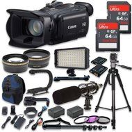 Canon XA25 Professional HD Camcorder with 2pc SanDisk 64GB High Speed Memory Cards + Video Accessory Bundle -...