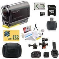 Sony HDR-AS30V HD Action Camcorder with Best Value Helmet Edition Accessory Kit Includes - 16GB Micro SD Card... N2