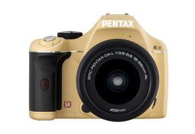 Pentax K-x Digital SLR with 2.7-inch LCD and 18-55mm f/3.5-5.6 Al Lens - Beige
