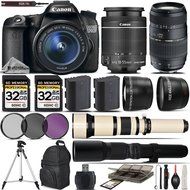 Canon EOS 70D SLR Wi-Fi Camera + Canon 18-55mm IS STM Lens + Tamron 70-300mm Di LD Lens + 650-1300mm Zoom Lens...