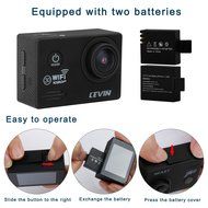 Sports Camera, Levin Action Camera 2.0 Inch 170 Degree Ultra-wide Angle Lens Full HD 1080p 14MP WiFi Remote Control... N8