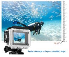 Excelvan Q8 Full HD 4K 1080P Waterproof Sports Action Camera kits with 2.0 Inch WIFI 16MP Accessories (Blue) N13