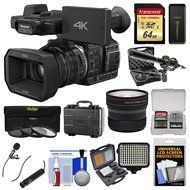 Panasonic HC-X1000 4K Ultra HD Wi-Fi Video Camera Camcorder with Fisheye Lens + 64GB Card + Waterproof Case +...