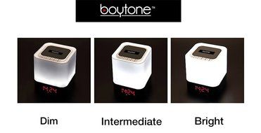 Boytone BT-83CR Portable FM Radio Alarm Clock Wireless Bluetooth 4.1 Speaker, 3-Way Night Light Touch Lamp, Built&ndash;in... N3