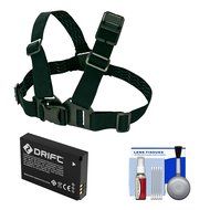 Drift Innovation Shoulder Mount with Battery + Cleaning Kit for Drift HD, HD 170, Ghost, Ghost-S Action Camcorders N3