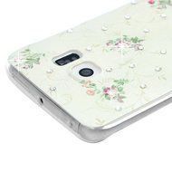 YOKIRIN Galaxy S6 Edge Case, 3D Handmade Luxury Crystal Rhinestone with TWO Cute Hairy Ice... N13