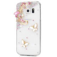 YOKIRIN Galaxy S6 Edge Case, 3D Handmade Luxury Crystal Rhinestone with TWO Cute Hairy Ice... N14
