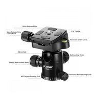 Q666 Portable Professional Tripod&amp;Ball Head Compact Travel for Canon DSLR Camera N3