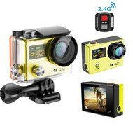 TONSEE Sport Camera H3R Ultra 4K HD 2.0 Inch Screen Action Camera Waterproof 30m+Remote Control - Yellow