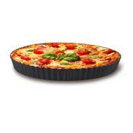 Finether Nonstick Round Tart Quiche Pan Cake Flan Pie Pan with Removable Base, FDA Standard, Dark Grey N5