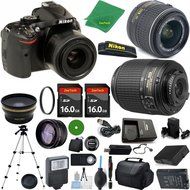 Nikon D5200 - International Version (No Warranty), 18-55mm f/3.5-5.6 DX VR, Nikon 55-200mm f4-5.6G ED DX, 2pcs...
