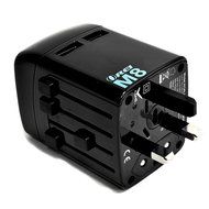 OREI 3 in 1 Continental Europe Travel Adapter Plug with USB and Surge Protection - Type C - Turkey, Italy &amp; More N22