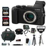 Panasonic Lumix DMC-GX8 Mirrorless Micro Four Thirds Digital Camera (Body Only, Black) + Sony 32 &amp; 64GB Memory...