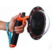 TELESIN 6&quot; Underwater T03 Dome Port with Pistol Trigger Gadget for the Gopro Hero3/3+/4---Orange N6