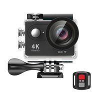 EKEN H9R Wifi Waterproof Action Camera 4K25fps with 2 Batteries+ 2.4G Remote +Selfie Stick + Charging Dock (Black) N2