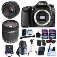 Canon EOS 80D Body Kit + Canon 18-55mm IS STM + Canon 50mm 1.8 STM Video/ Portrait Lens + 2 32GB Transcend SD...