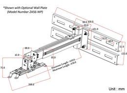 Elite Screens 12&quot; Wall and Ceiling Hanging L-Brackets for Manual/Spectrum/VMAX2 series, Black... N8
