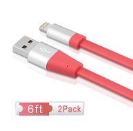 Unique Heavy Flat Charging Cable, Charger(TM)[2pcs 10ft]High Speed Data Transfer Cable For iPhone 6S 6S Plus iPhone... N13