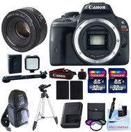 Canon EOS REBEL SL1 + Canon 50mm f/1.8 STM Video / Portrait Lens + 2 32GB Transcend SD Memory Cards + 3 Piece...