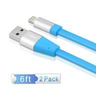 Unique Heavy Flat Charging Cable, Charger(TM)[2pcs 10ft]High Speed Data Transfer Cable For iPhone 6S 6S Plus iPhone... N15