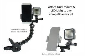 Livestream Gear&reg; - LED &amp; Dual Mount Add-On. Easily Mount this to our Battery Hand Grip Setup. Awesome Parts for... N12