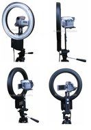 300W Continuous Video Ring Light for Panasonic HDC-HS250-K, HS300, HS20, HS9, HS350, H200, DX1, SD10K, SD20, SD9...