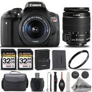 Canon EOS Rebel T6i SLR Camera + Canon EF-S 18-55mm IS STM Lens + 2 Of 32GB Class 10 SDHC Flash Memory Card +... N2