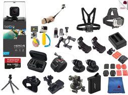 GoPro Hero4 Session with Woodland Hills Exclusive 21 pc All In One Bundle Includes Go Pro Hero 4, Case, 32 GB...