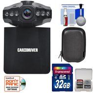 Car and Driver CDC-599 1080p HD Car Dashboard Video Recorder Camera with 32GB Card + Case + Kit N3