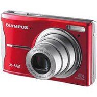 Olympus X-42 12 MP Digital Camera, 5x Optical Zoom, Red - Refurbished by Olym...