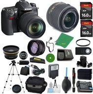 Nikon D7000 DSLR - International Version (No Warranty), 18-55mm f/3.5-5.6 DX VR, 2pcs 16GB Memory, Camera Case...