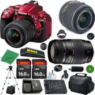 Nikon D5300 International Version - No Warranty, 18-55mm f/3.5-5.6 VR, Tamron 70-300mm DI LD Zoom, 2pcs 16GB ZeeTech... N2