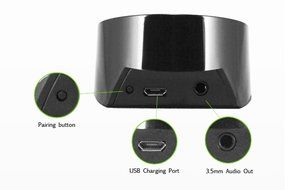 Alpharan Bluetooth Music Receiver NBEI BMR-01B Wireless Speaker Color Black N3