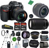Nikon D500 - International Version (No Warranty), 18-55mm f/3.5-5.6 DX VR, Nikon 70-300mm f/4-5.6G, 2pcs 16GB... N2
