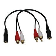 RCA to 3.5MM, VCZHS 2 x RCA Male to 1 x 3.5mm Stereo Female, Y-Cable (Pack of 2) N8
