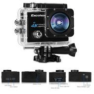 Excelvan Q8 Full HD 4K 1080P Waterproof Sports Action Camera kits with 2.0 Inch WIFI 16MP Accessories (Blue) N16