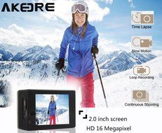 AKEDRE&reg; Sports Action Camera 2.0 &quot; Black Mini Full HD 1080p 12mp Wifi 140&deg; Wide Angle Waterproof Shockproof Helmet... N9